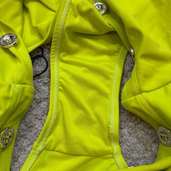 Brand new without tags Juicy Couture Neon Green High Waisted Bikini Bottoms XL - Picture 9 of 9